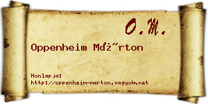 Oppenheim Márton névjegykártya
